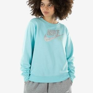 Teal Nike Glitter Sweatshirt